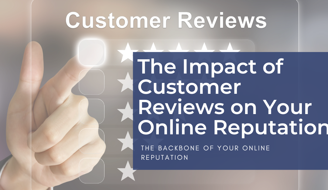 blog post banner for the post about The Impact of Customer Reviews on Your Online Reputation